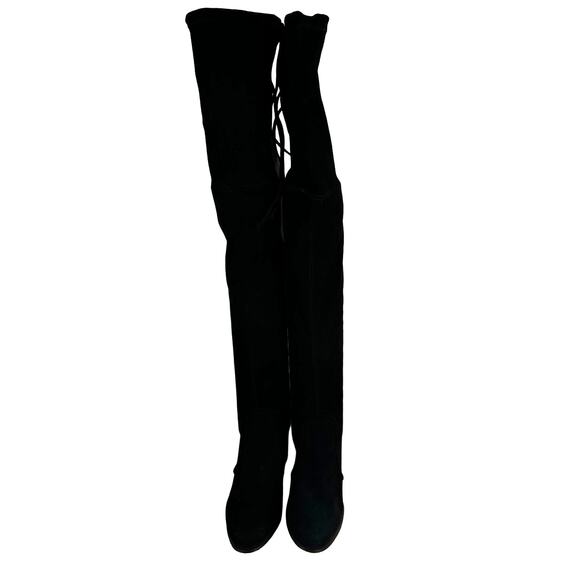 Stuart Weitzman Daphne Over The Knee Boot Black Suede Women's Size 7B NWOB - Picture 5 of 10